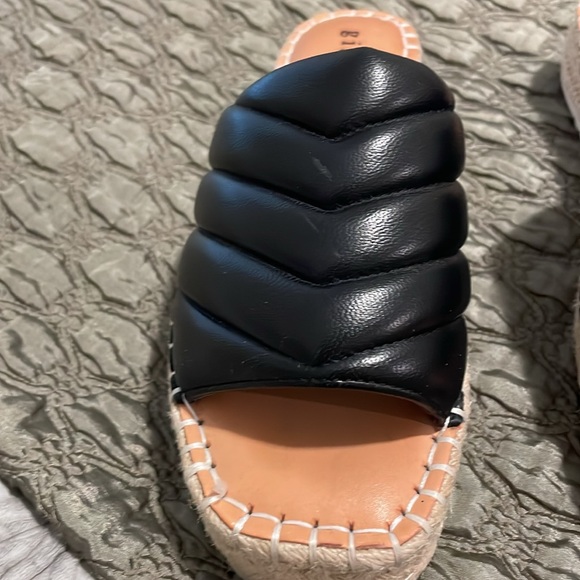 Gianni bini black sandals mule style size 7 platform - Picture 6 of 6